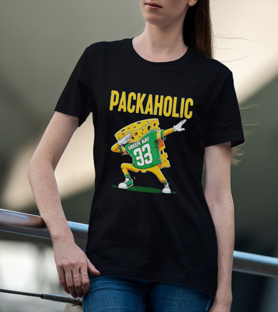 Packaholic Green Bay 33 Cheesehead Dab T-Shirt