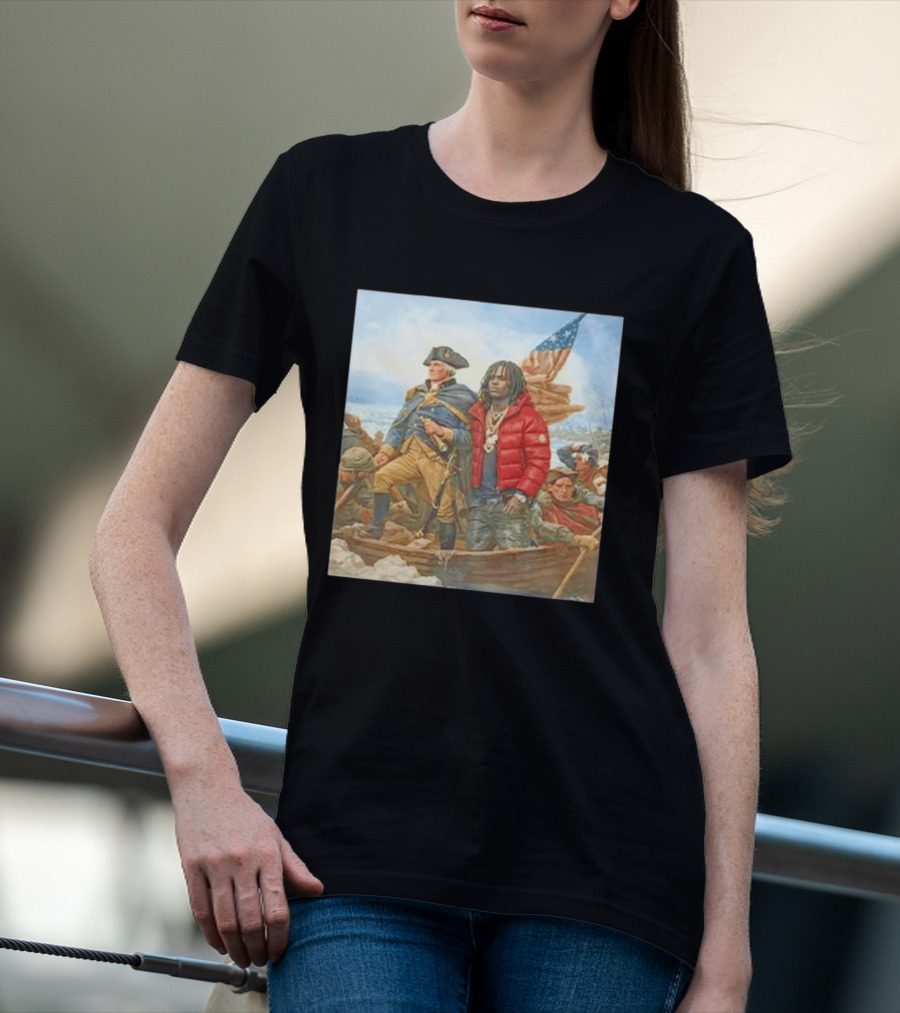 Chief Keef George Washington Parody Crossing The Delaware T-Shirt