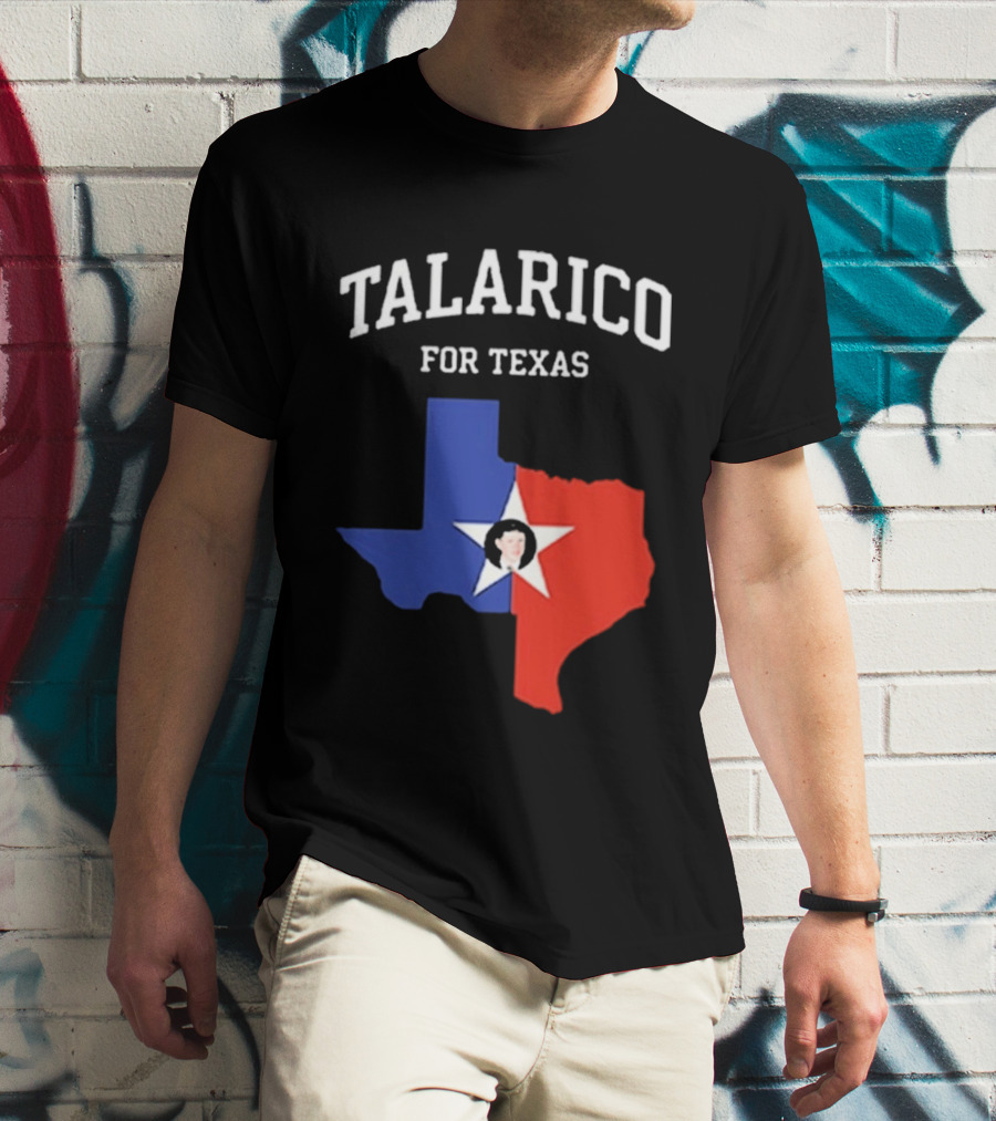 Talarico For Texas State Map Red White Blue Star T-Shirt