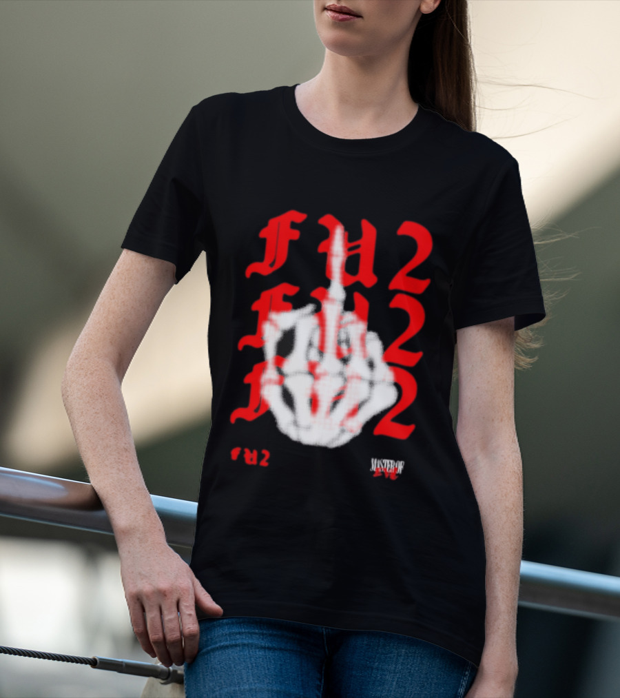 FU2 Middle Finger Three 6 Mafia Master Of Evil T-Shirt