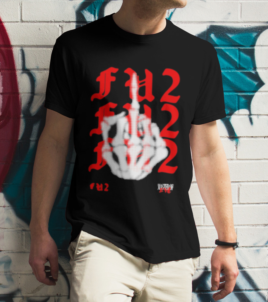 FU2 Middle Finger Three 6 Mafia Master Of Evil T-Shirt