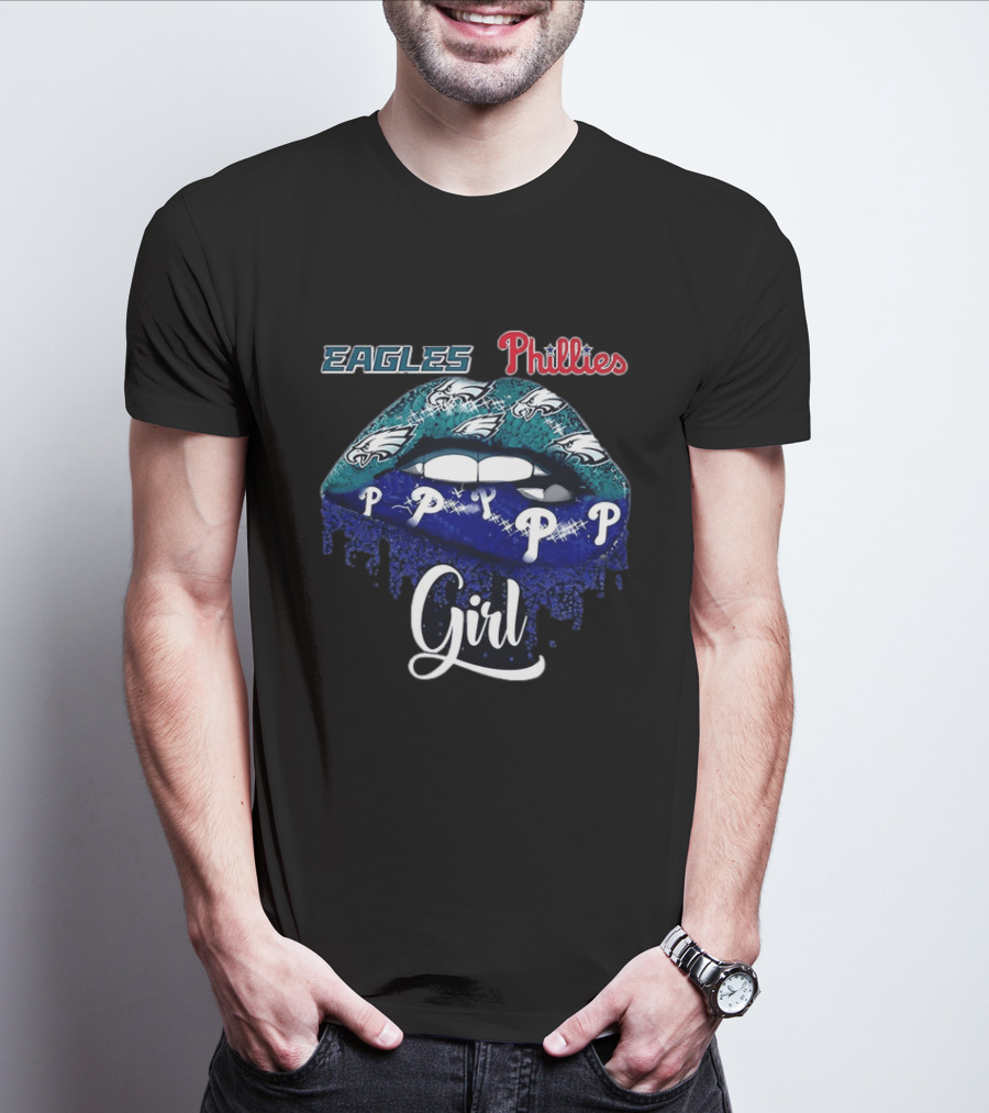 Philadelphia Eagles Phillies Lip Girl 2025 T-Shirt