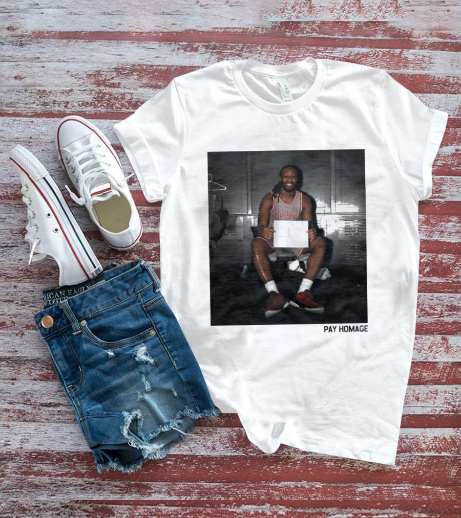 Buckeye Jersey Bruce Thornton 110 Pay Homage Locker Room T-Shirt