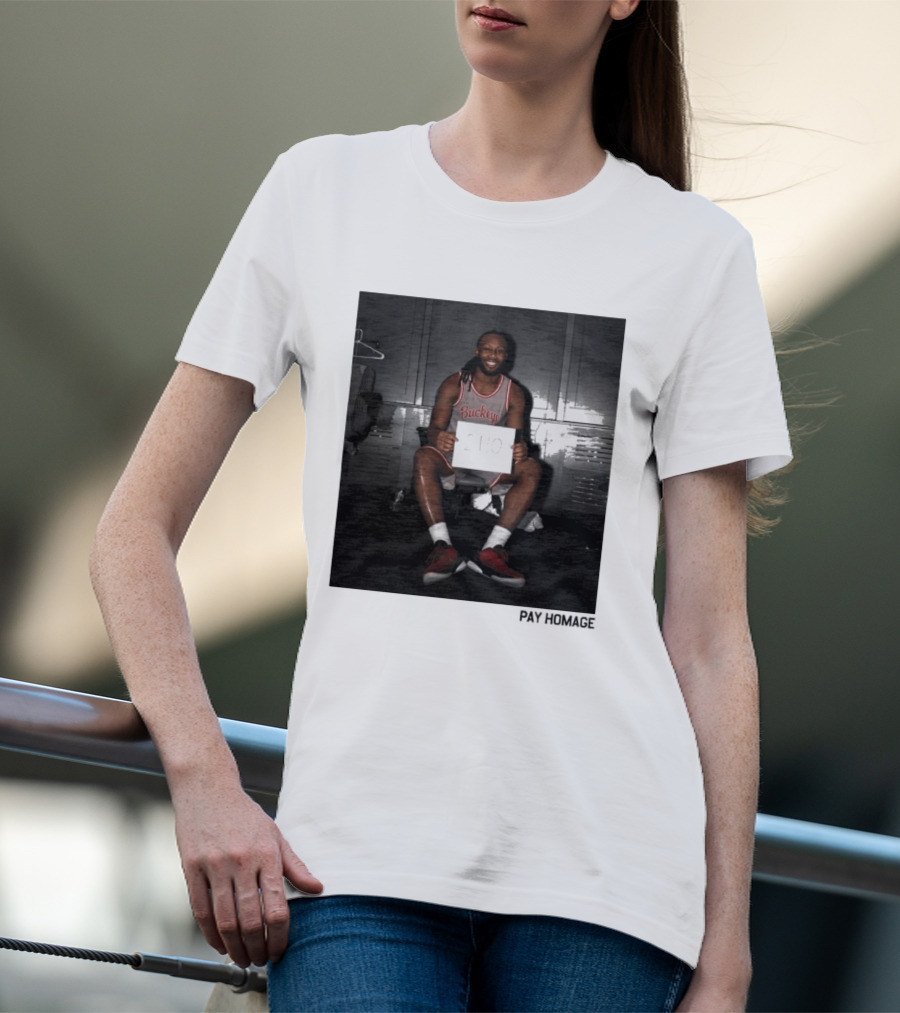 Buckeye Jersey Bruce Thornton 110 Pay Homage Locker Room T-Shirt