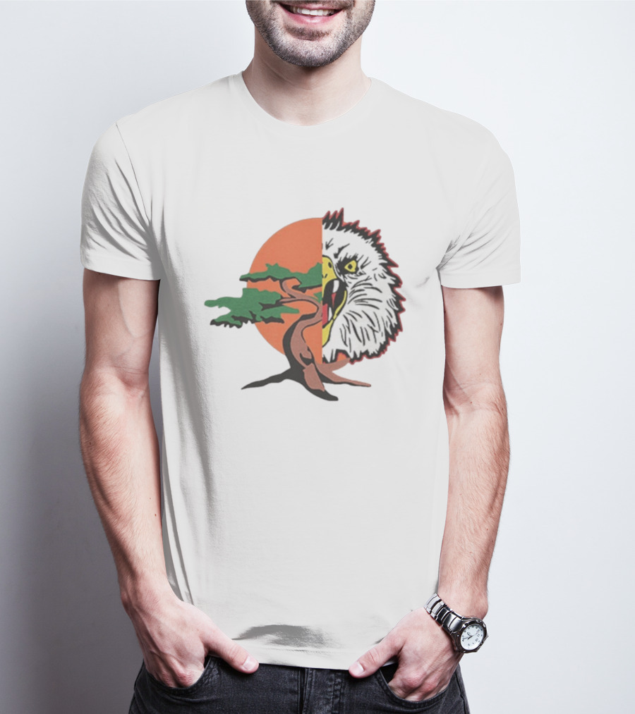 Miyagi Fang Karate Tree Eagle Sunset T-Shirt