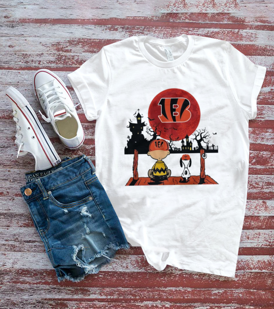 Charlie Brown Snoopy Cincinnati Bengals Halloween 2024 T-Shirt