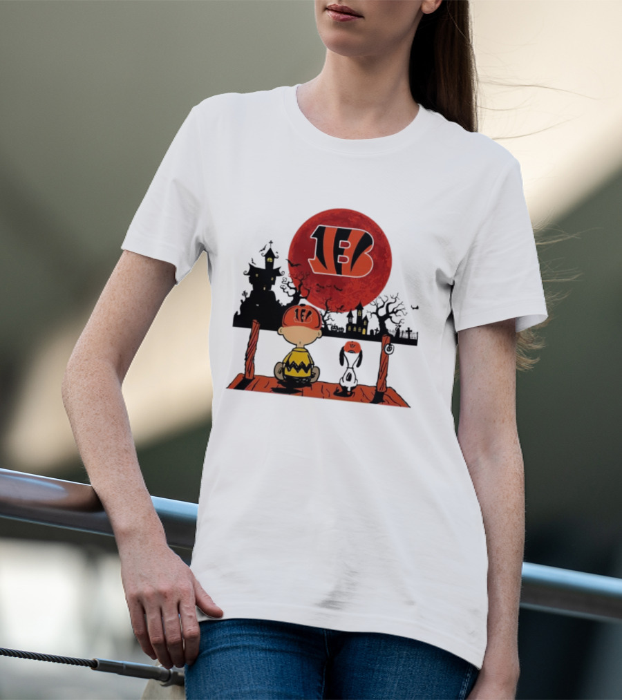 Charlie Brown Snoopy Cincinnati Bengals Halloween 2024 T-Shirt