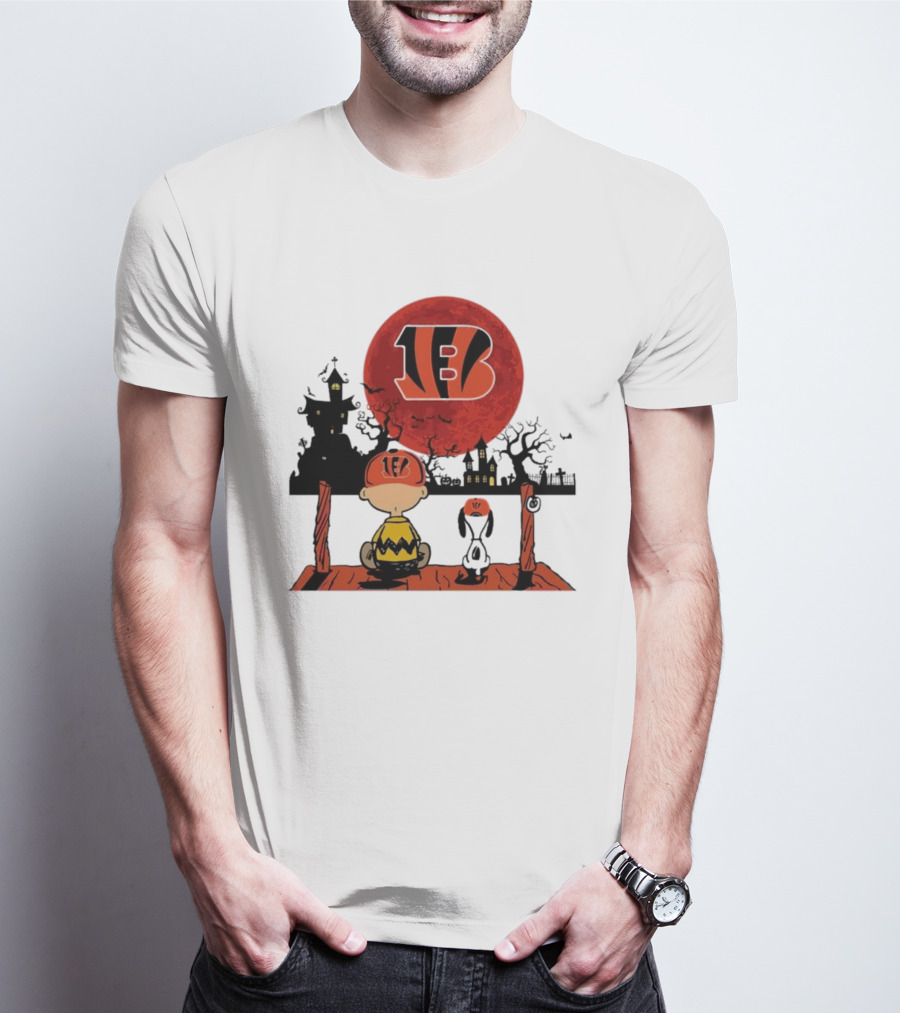 Charlie Brown Snoopy Cincinnati Bengals Halloween 2024 T-Shirt