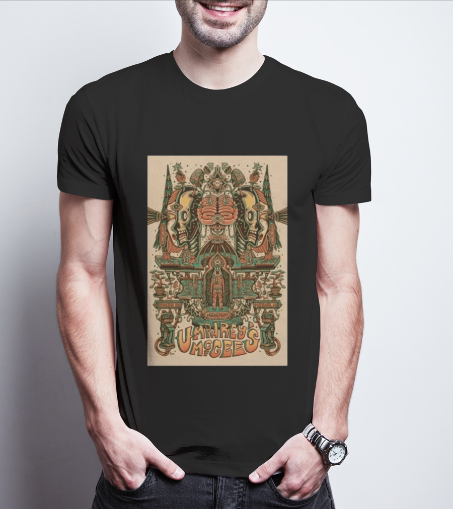 Umphrey's McGee Portland March 17 19 2026 Psychedelic Symmetrical Skulls T-Shirt