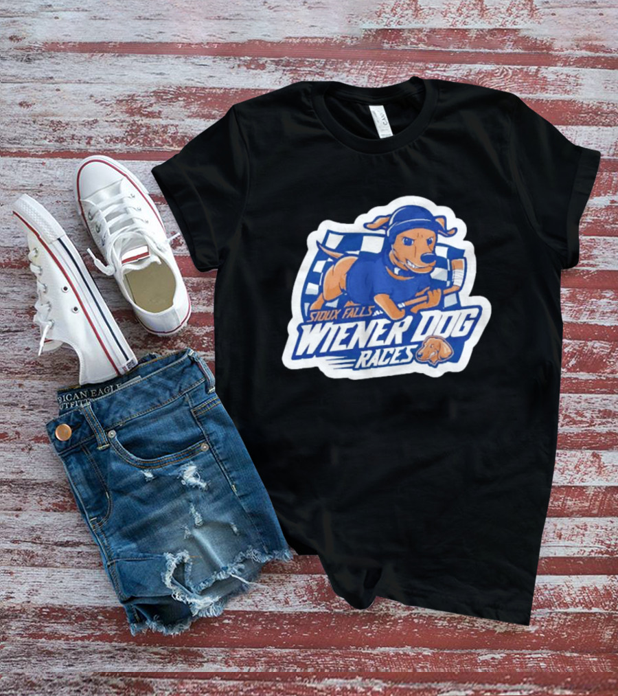 Sioux Falls Wiener Dog Hockey Races Fun Event T-Shirt