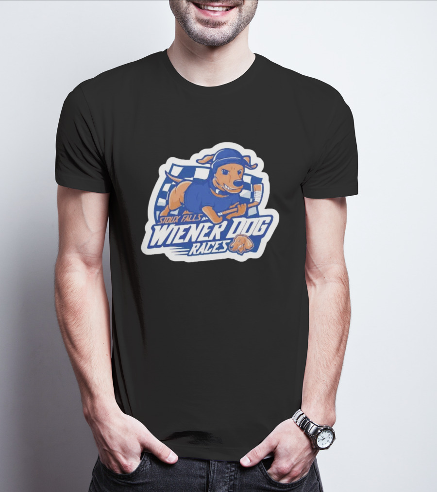 Sioux Falls Wiener Dog Hockey Races Fun Event T-Shirt