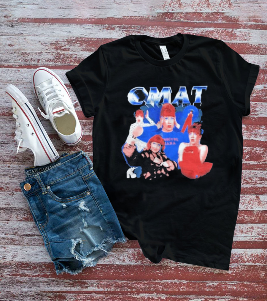 CMAT Retro Pop Style Collage With Colorful Characters T-Shirt