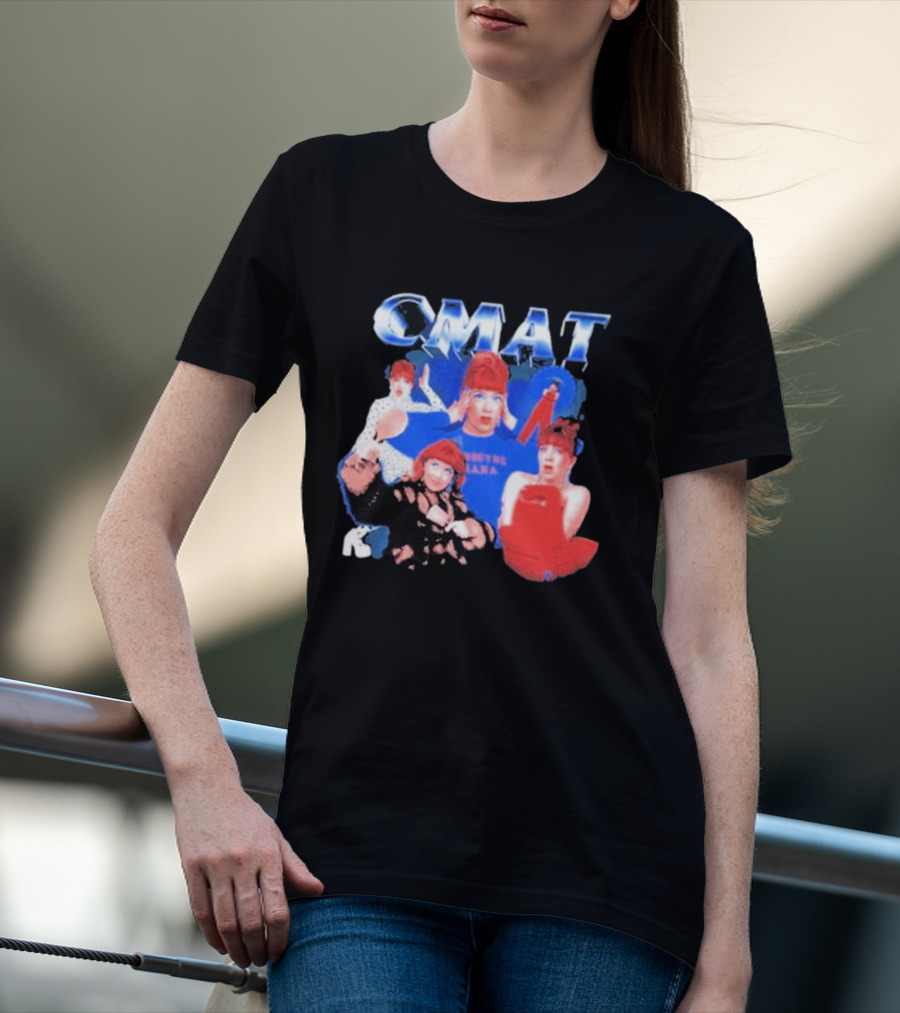 CMAT Retro Pop Style Collage With Colorful Characters T-Shirt