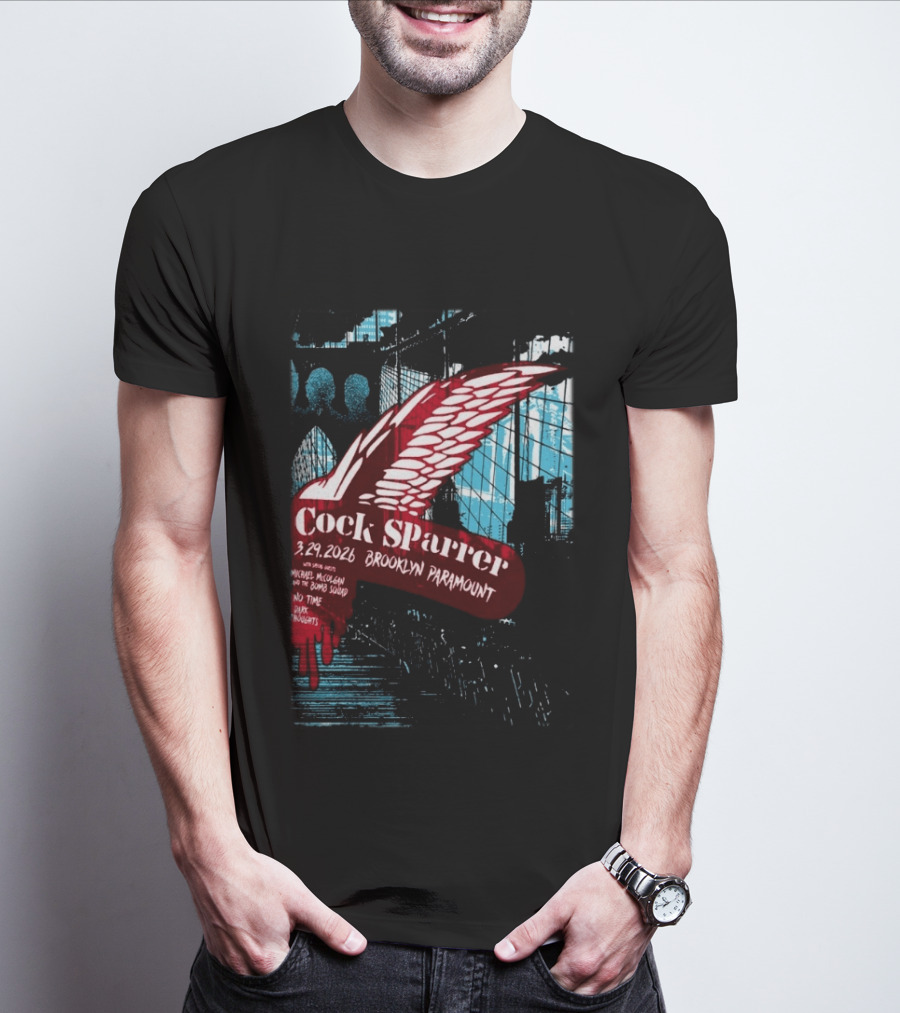 Cock Sparrer Brooklyn Paramount 03.29.2026 Winged Logo Bridge T-Shirt