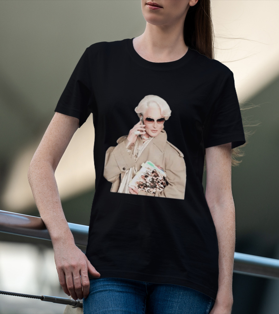 Miranda Priestly Iconic Fashion Boss With Sunglasses And Phone T-Shirt