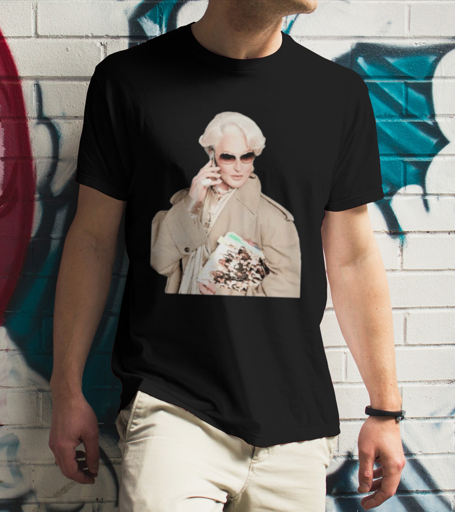 Miranda Priestly Iconic Fashion Boss With Sunglasses And Phone T-Shirt