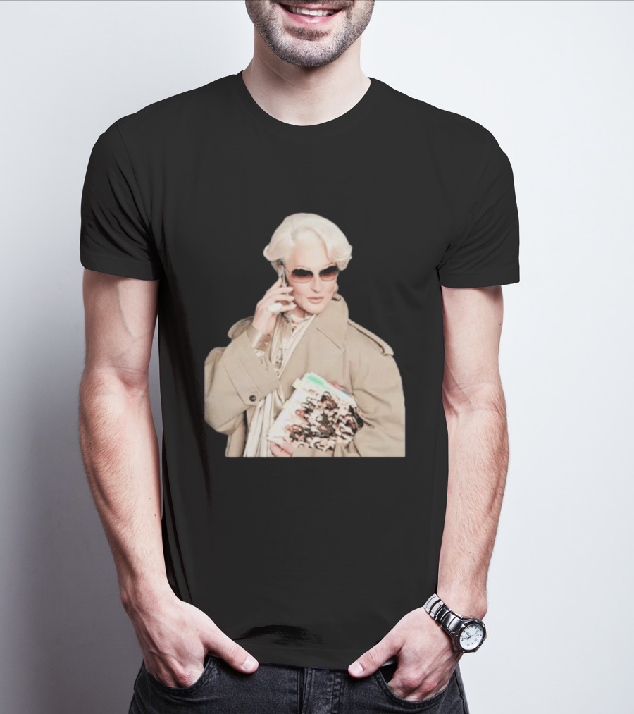 Miranda Priestly Iconic Fashion Boss With Sunglasses And Phone T-Shirt