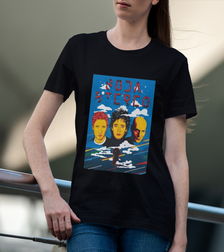 Soda Stereo Band Ecos 2026 Keyhole T-Shirt