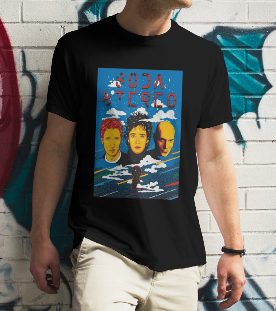 Soda Stereo Band Ecos 2026 Keyhole T-Shirt