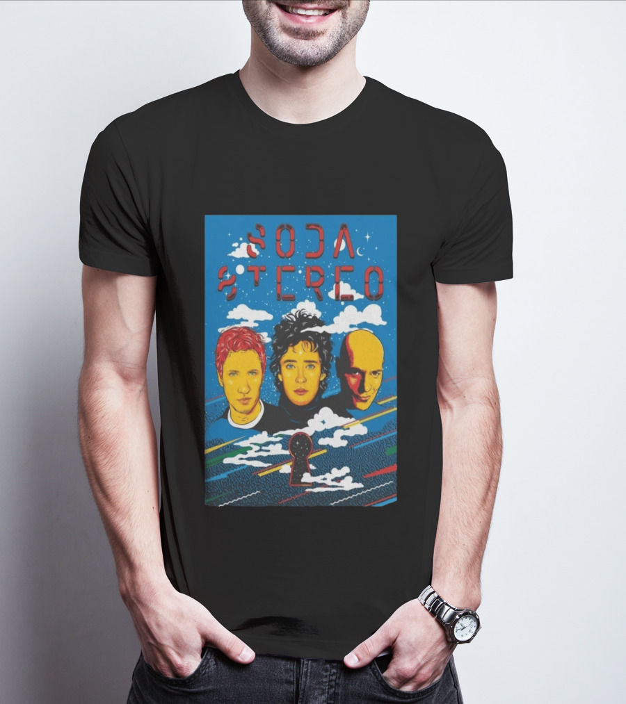 Soda Stereo Band Ecos 2026 Keyhole T-Shirt