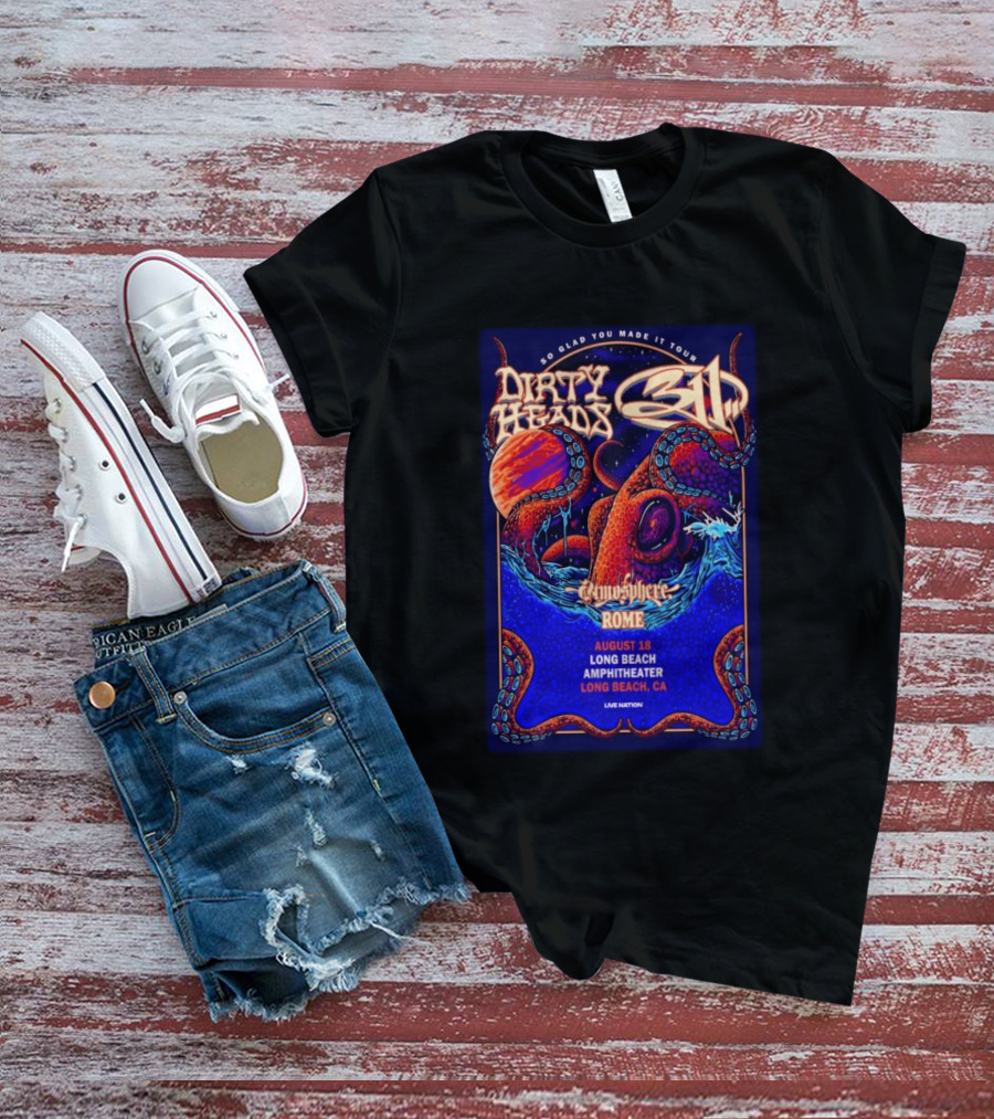 Dirty Heads August 18 2026 At Long Beach Amphitheater Show T-Shirt
