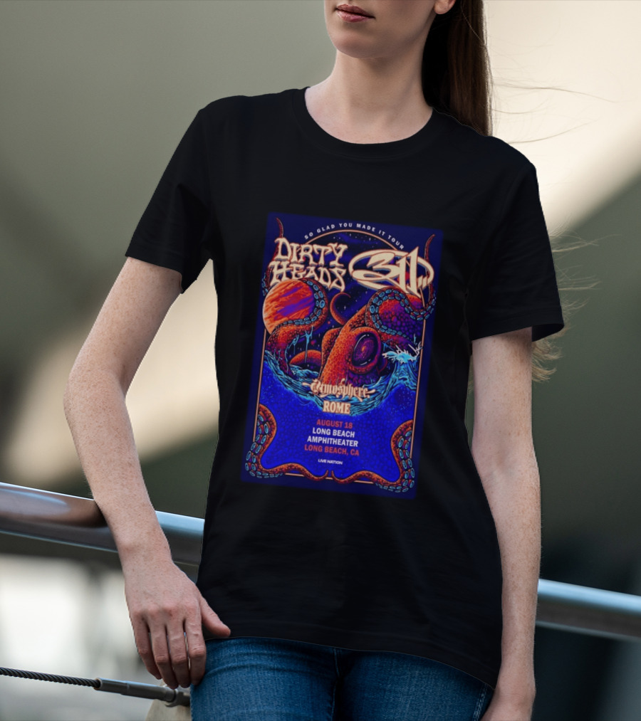 Dirty Heads August 18 2026 At Long Beach Amphitheater Show T-Shirt