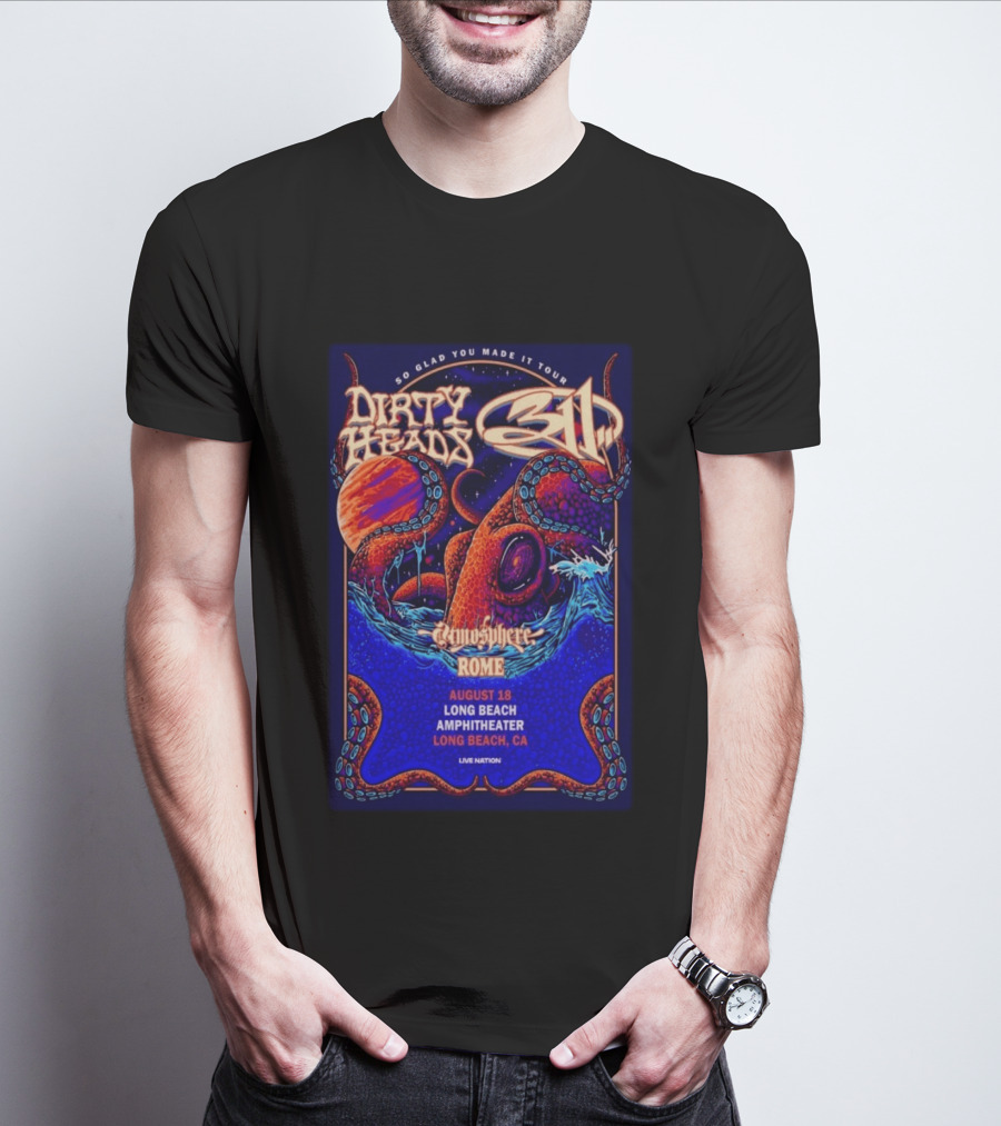 Dirty Heads August 18 2026 At Long Beach Amphitheater Show T-Shirt