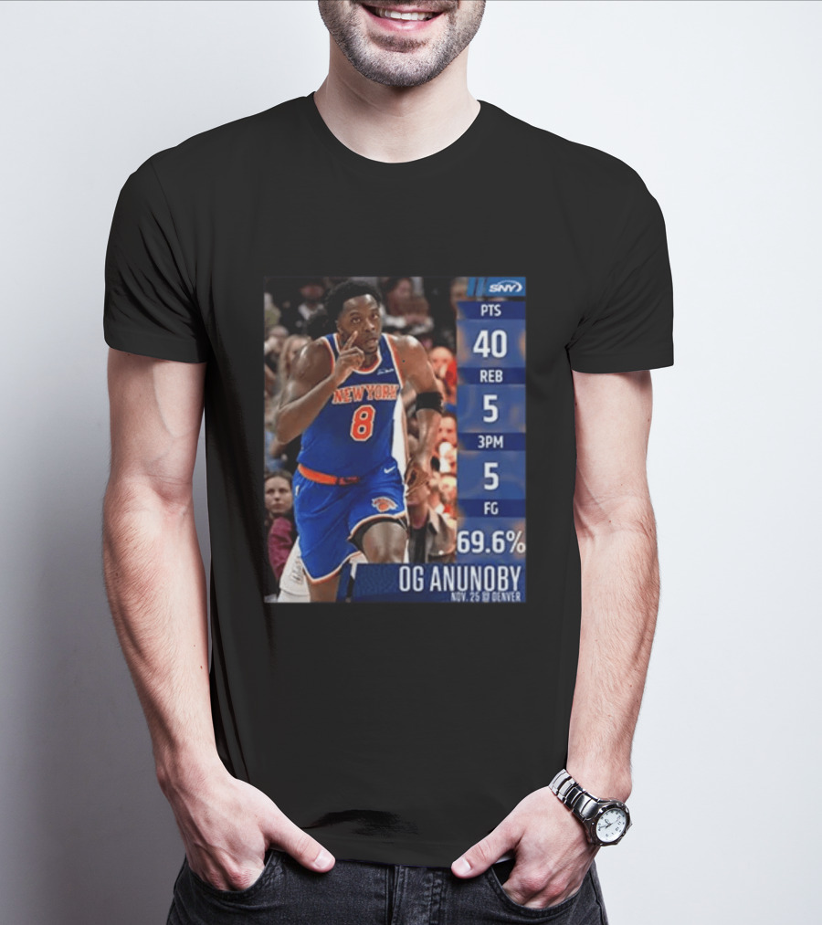 OG Anunoby 40 Points New York Performance Nov 25 Denver T-Shirt