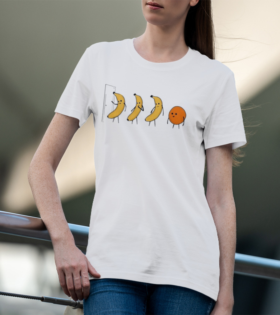 Nathan W. Pyle Banana Knock Knock Joke Comic Orange T-Shirt