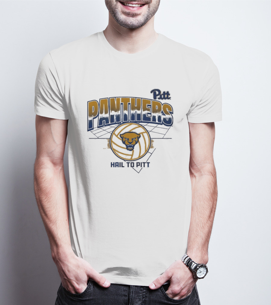 Pitt Panthers Volleyball Hail To Pitt Grid T-Shirt