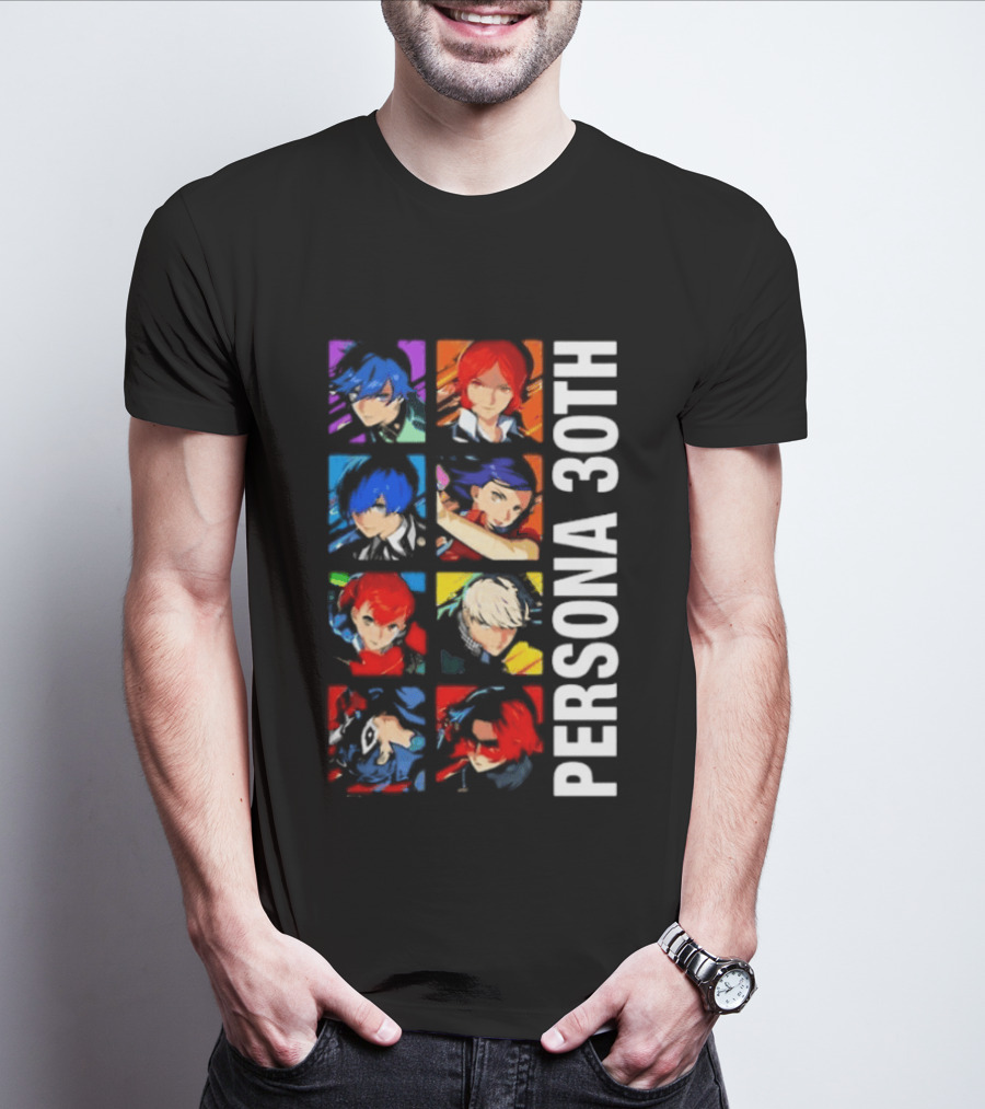 Atlus Persona 30th Anniversary Protagonist Series Legacy Stack T-Shirt