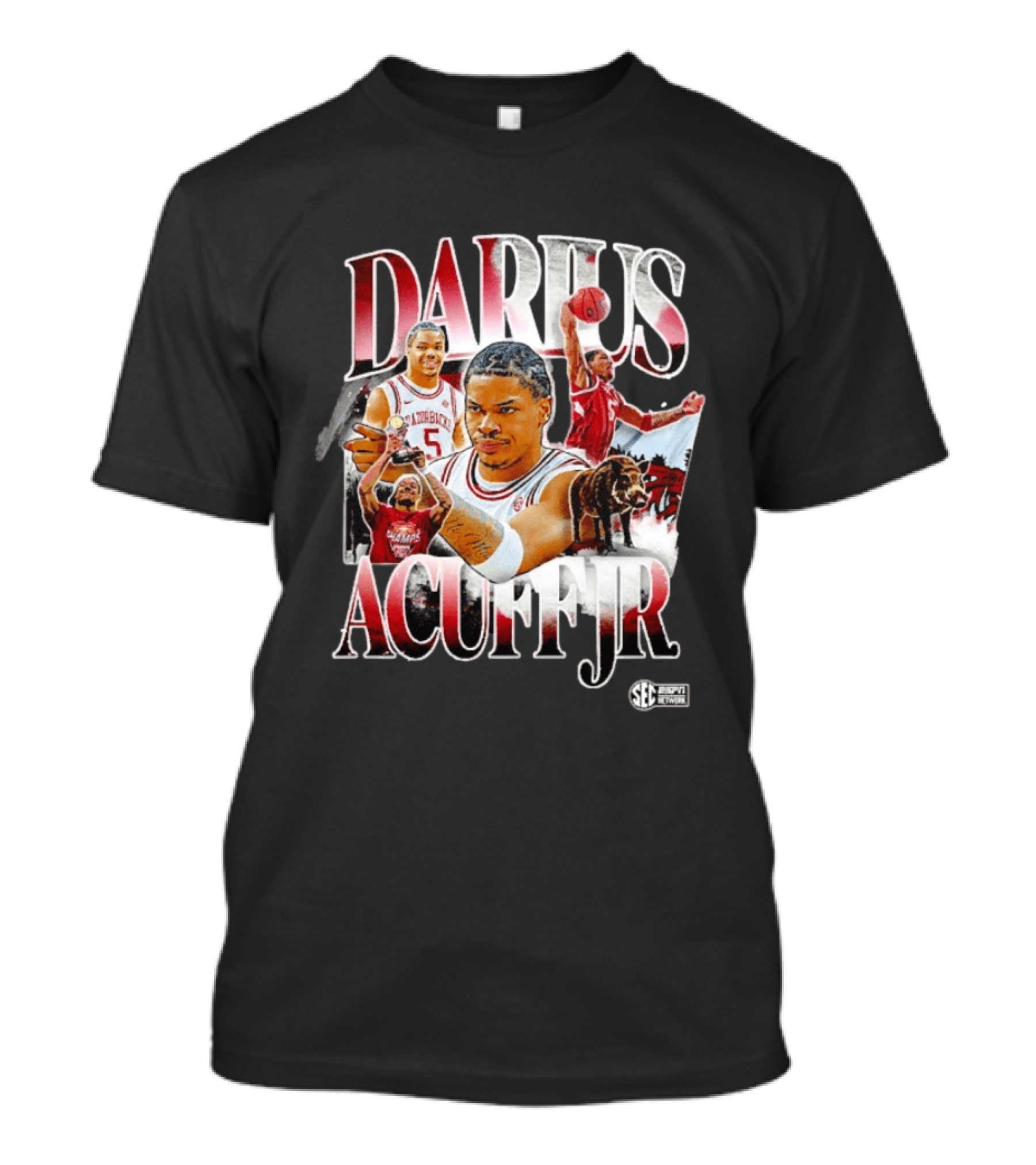 Darius Acuff Jr. Arkansas Razorbacks Basketball SEC Network T-Shirt