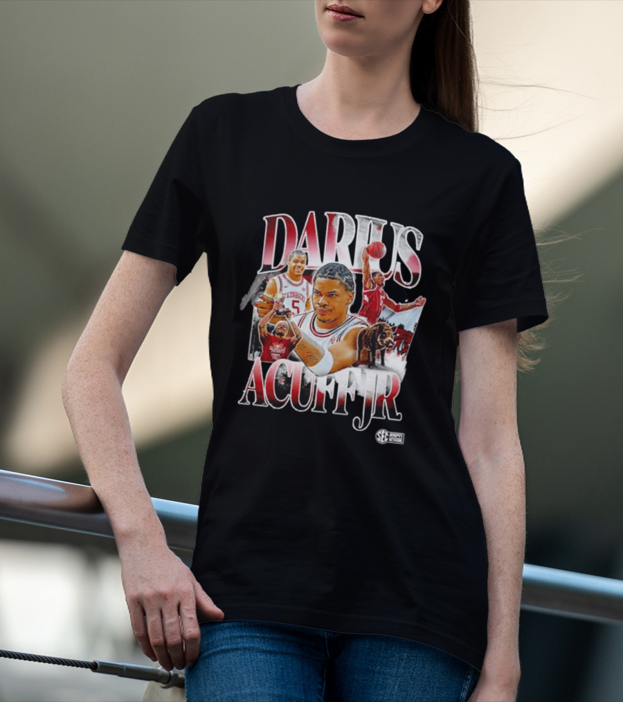 Darius Acuff Jr. Arkansas Razorbacks Basketball SEC Network T-Shirt