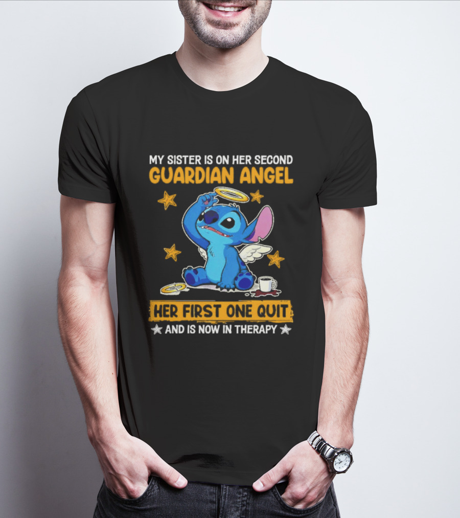 My Sister Is On Her Second Guardian Angel Stitch Therapy T-Shirt