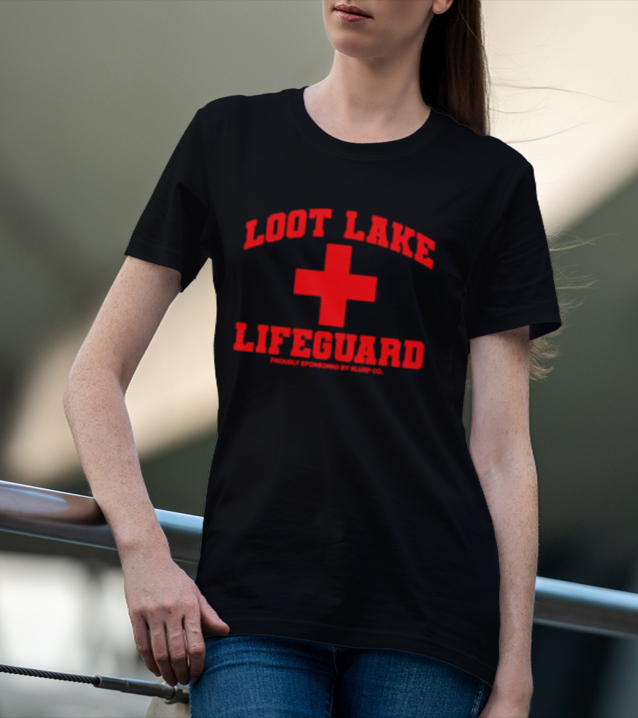 Loot Lake Lifeguard Red Cross Gaming T-Shirt