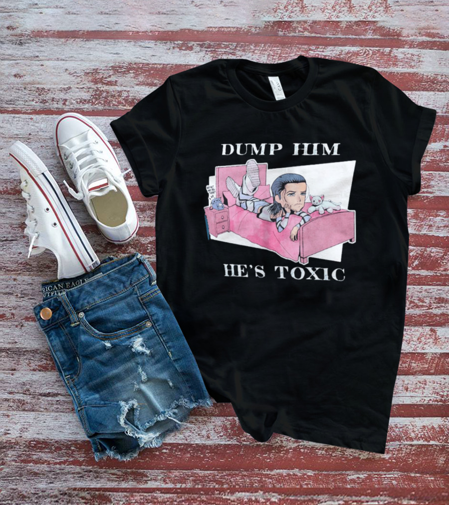 Dump Him He's Toxic Cartoon Kit Wilson WWE T-Shirt