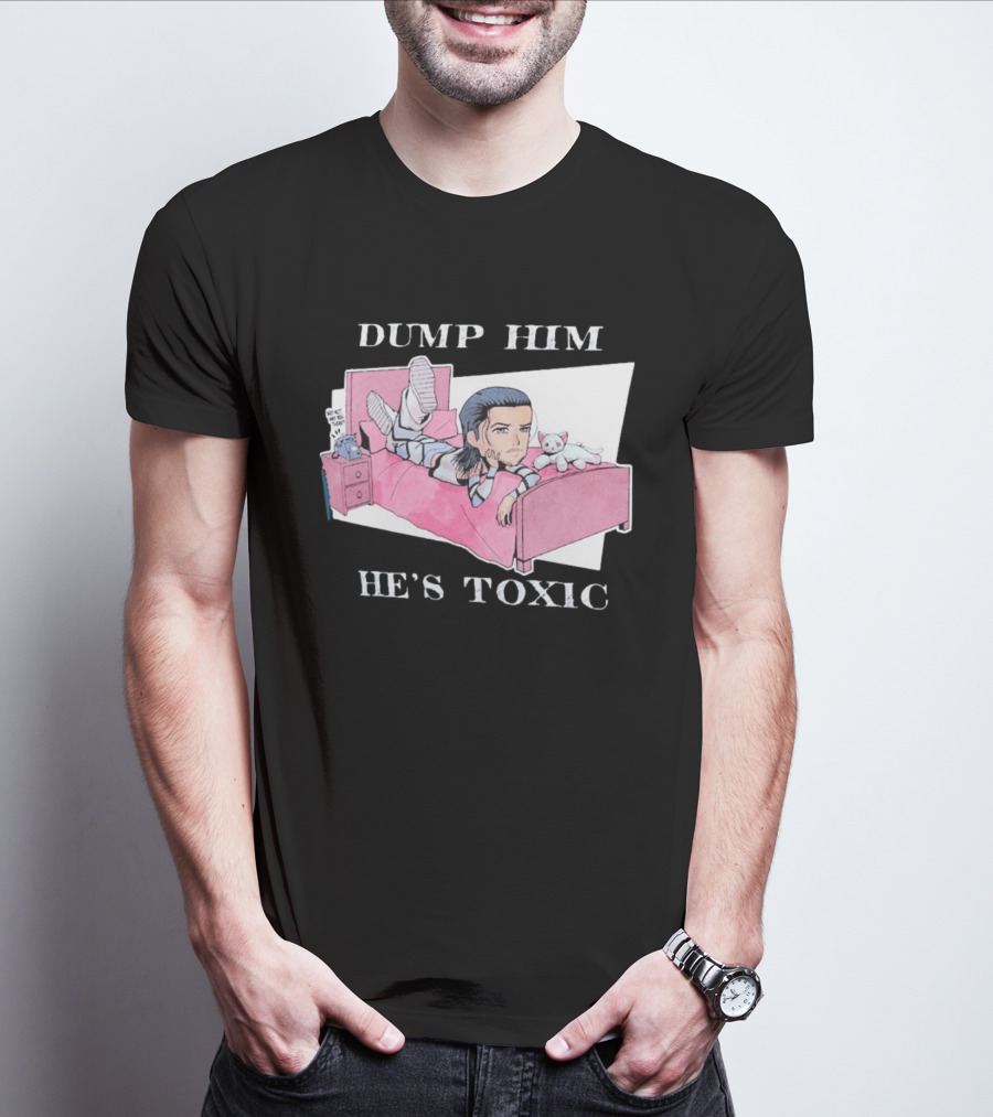 Dump Him He's Toxic Cartoon Kit Wilson WWE T-Shirt