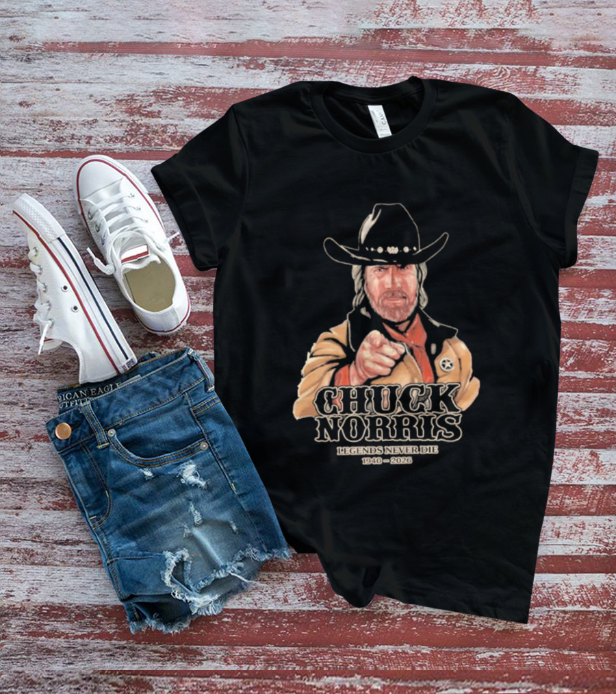 2026 Chuck Norris Legends Never Die 1940 2026 T-Shirt