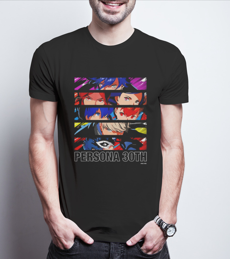 Atlus Persona 30th Protagonist Series Hero Line Up Anniversary Celebration T-Shirt