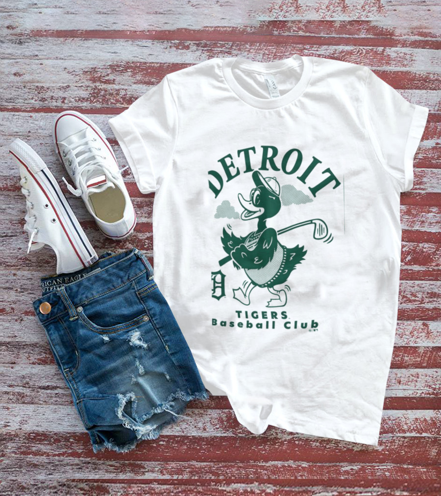 Detroit Tigers Baseball Club Duck Walking T-Shirt