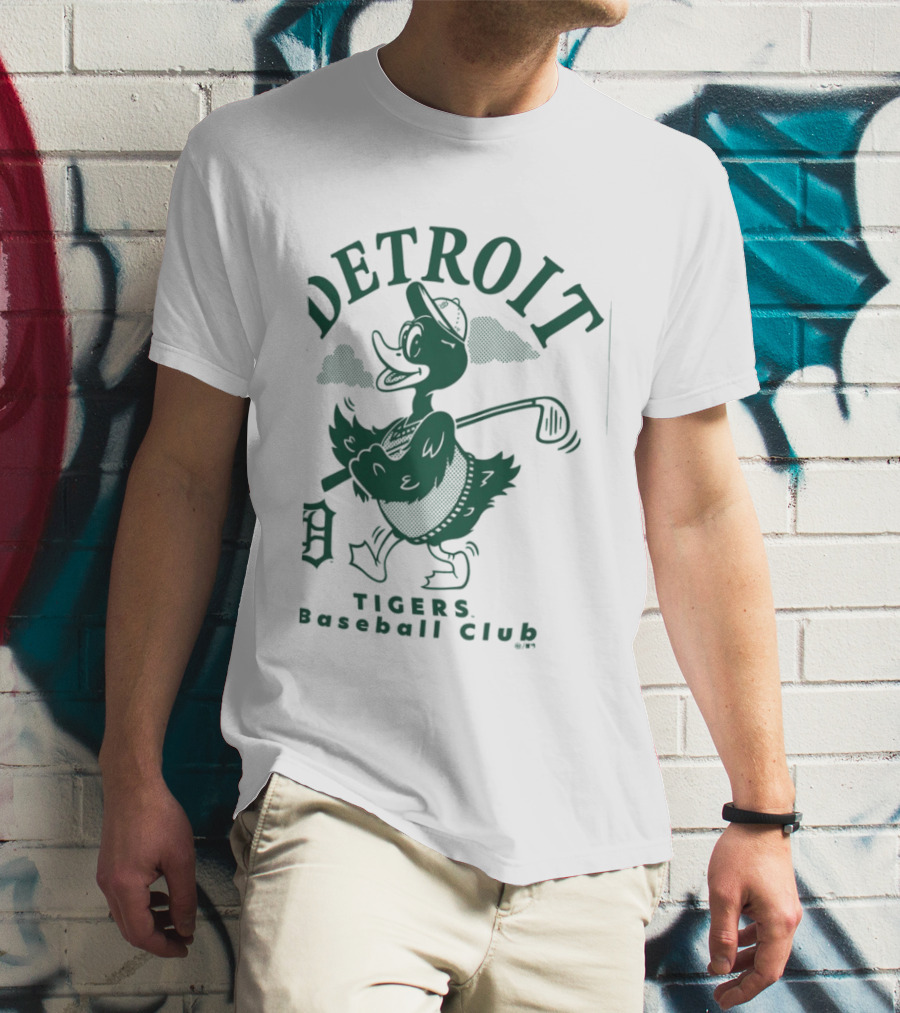 Detroit Tigers Baseball Club Duck Walking T-Shirt