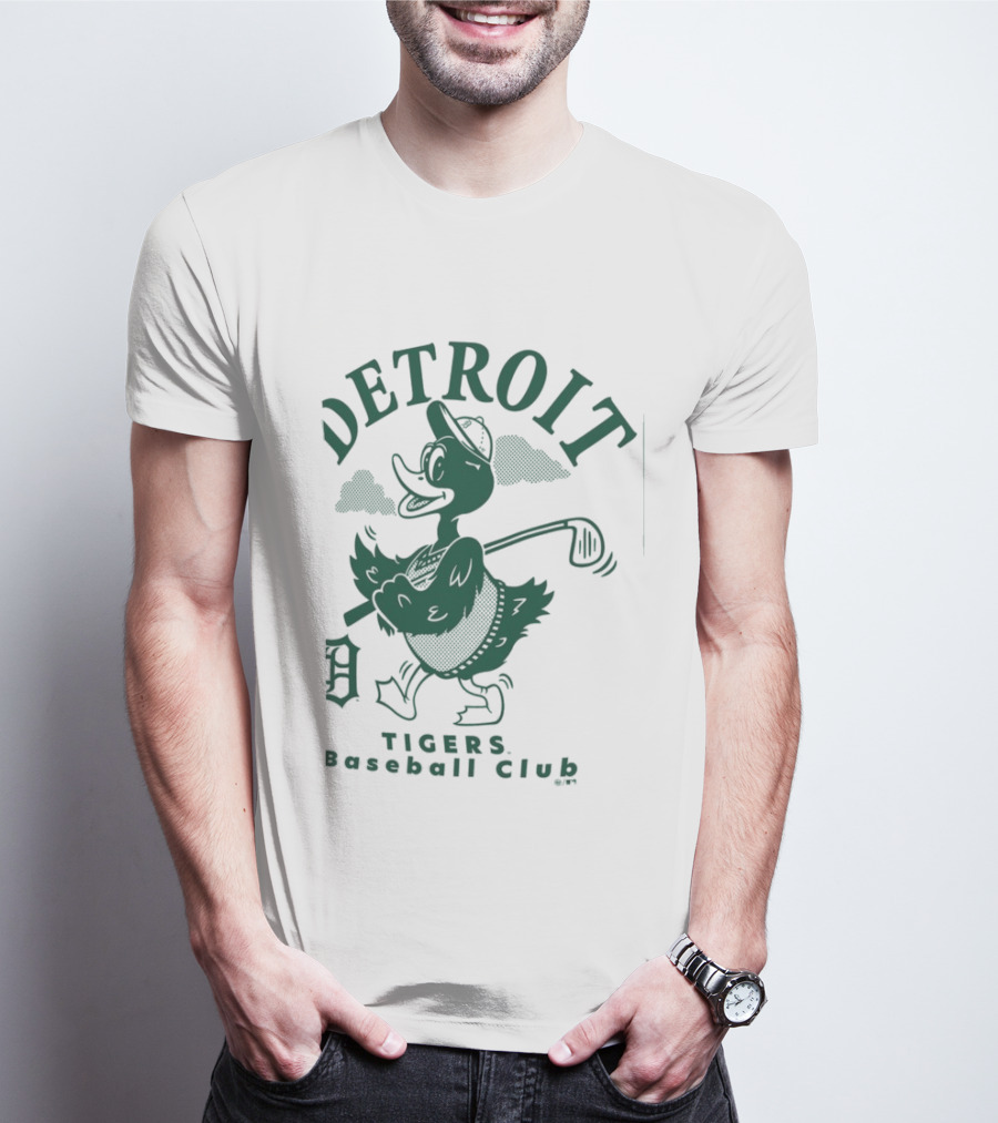 Detroit Tigers Baseball Club Duck Walking T-Shirt