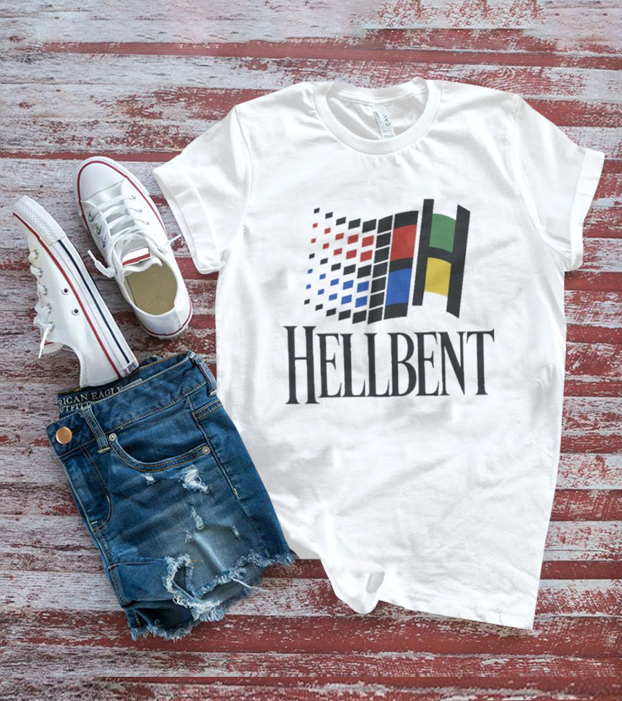 Hellbent Records Retro Pixelated Windows T-Shirt