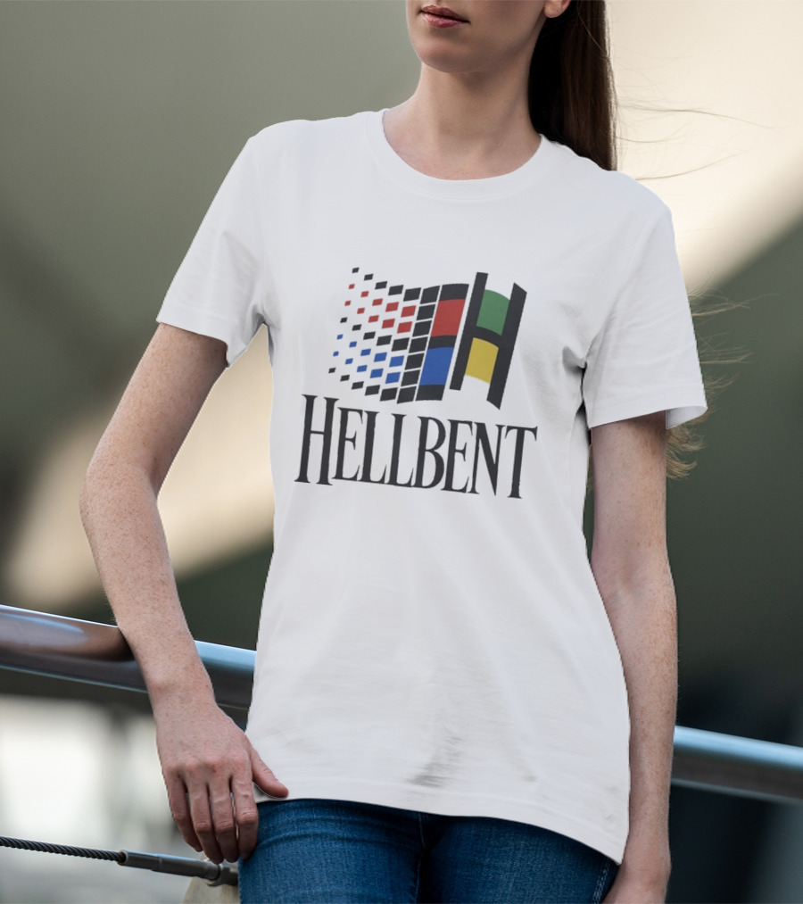 Hellbent Records Retro Pixelated Windows T-Shirt