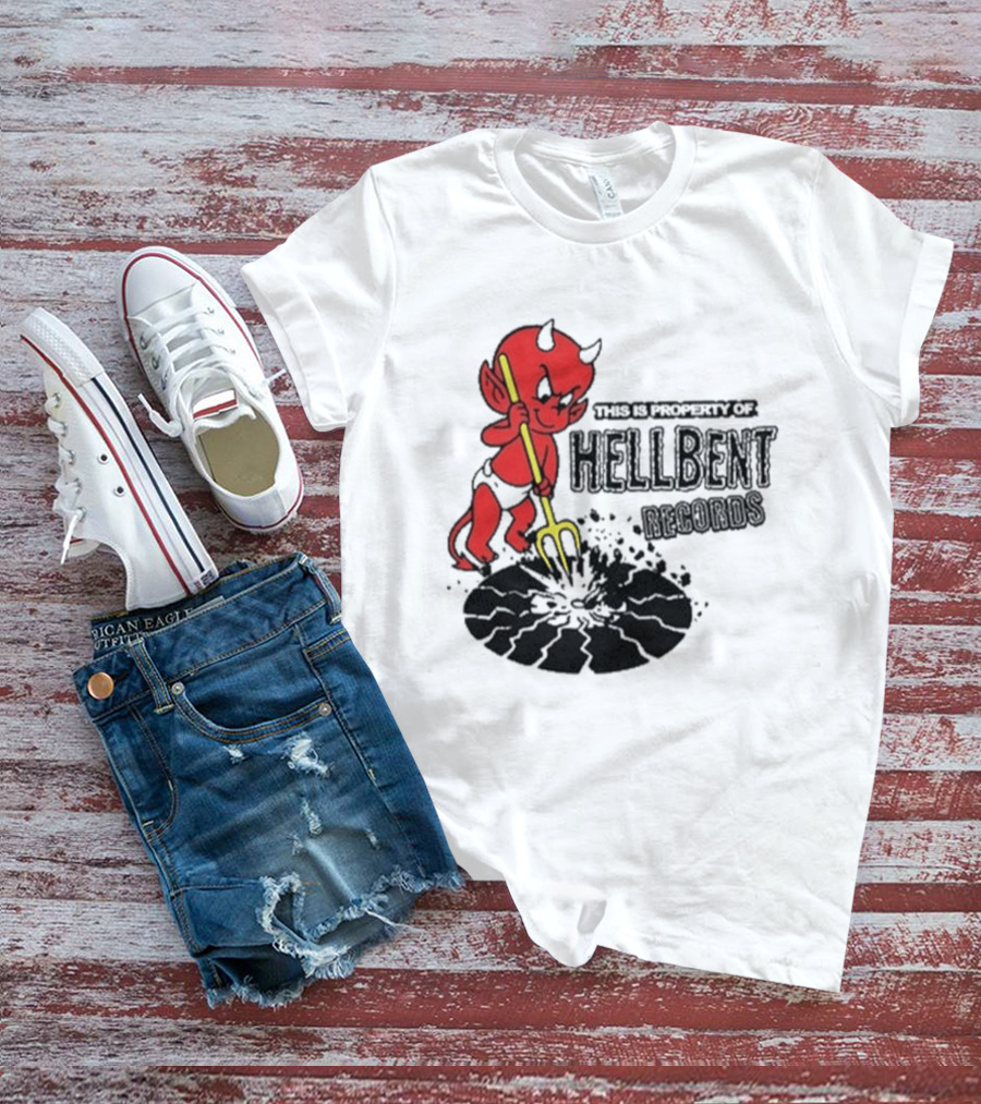 Hellbent Records Mischievous Devil Vinyl Smash T-Shirt