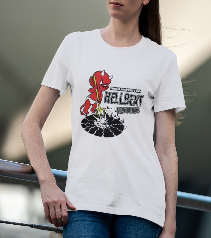 Hellbent Records Mischievous Devil Vinyl Smash T-Shirt
