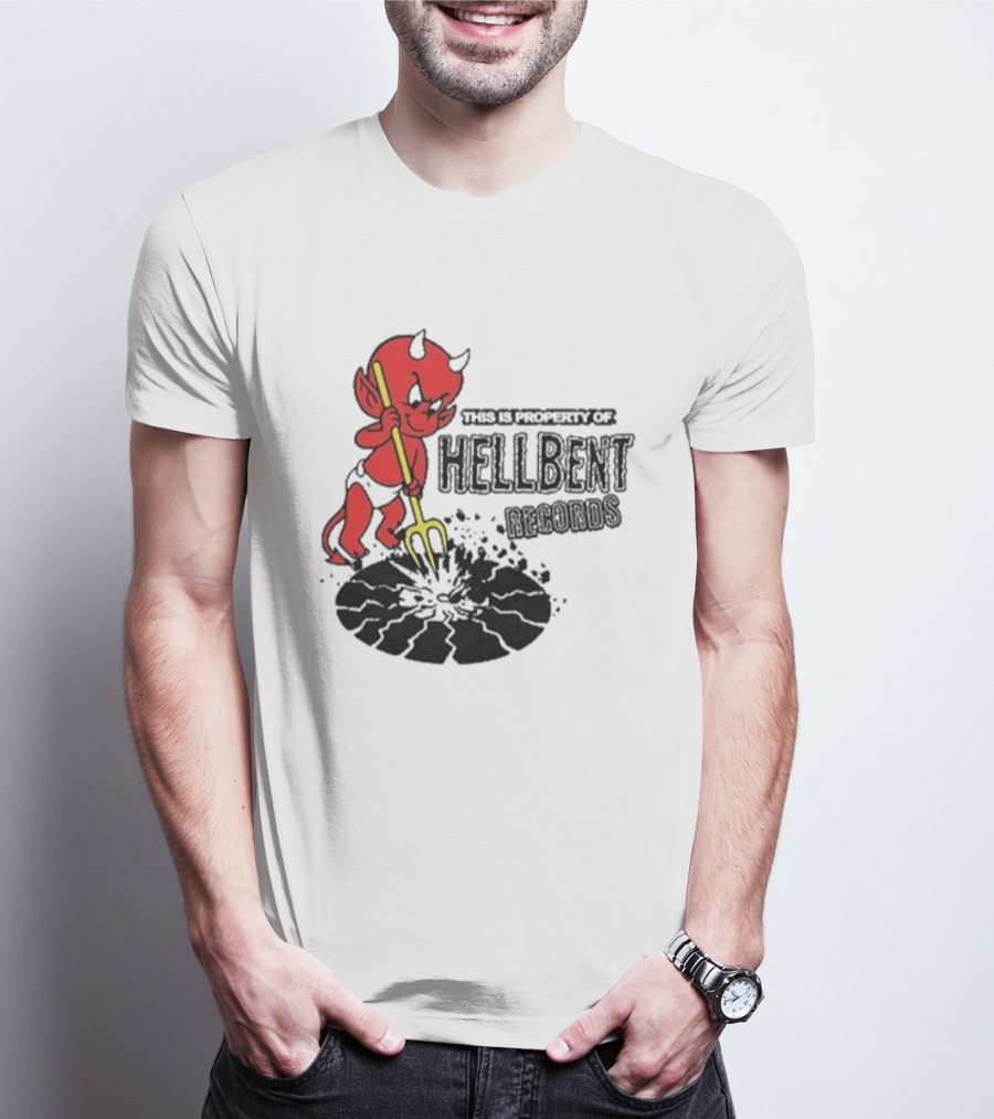 Hellbent Records Mischievous Devil Vinyl Smash T-Shirt