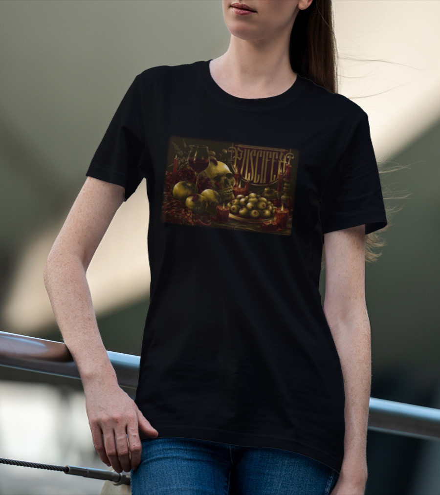 Puscifer Phoenix AZ March 21 2026 Tour Skull Candles Wine Apples T-Shirt