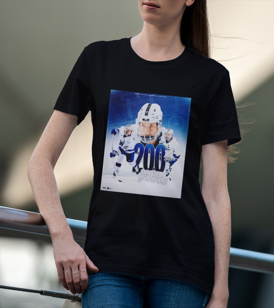 Penn State Women's Hockey Tessa Janecke 200 Career Points T-Shirt