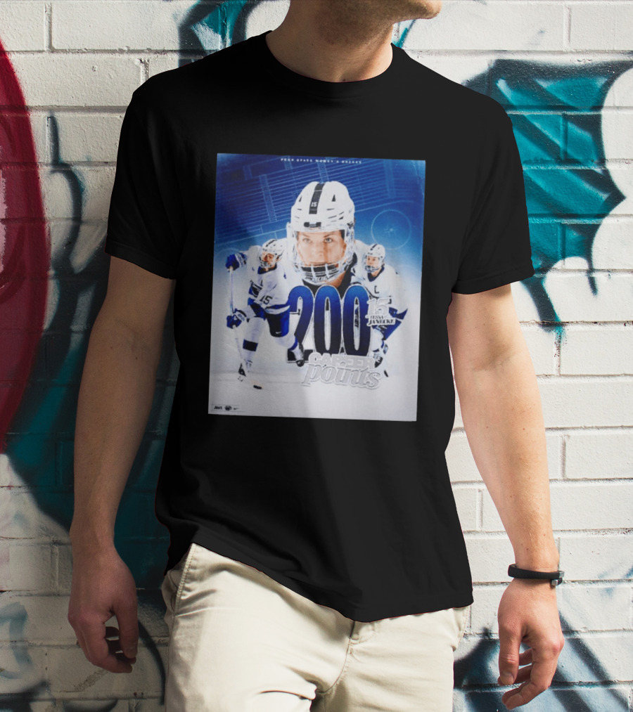 Penn State Women's Hockey Tessa Janecke 200 Career Points T-Shirt